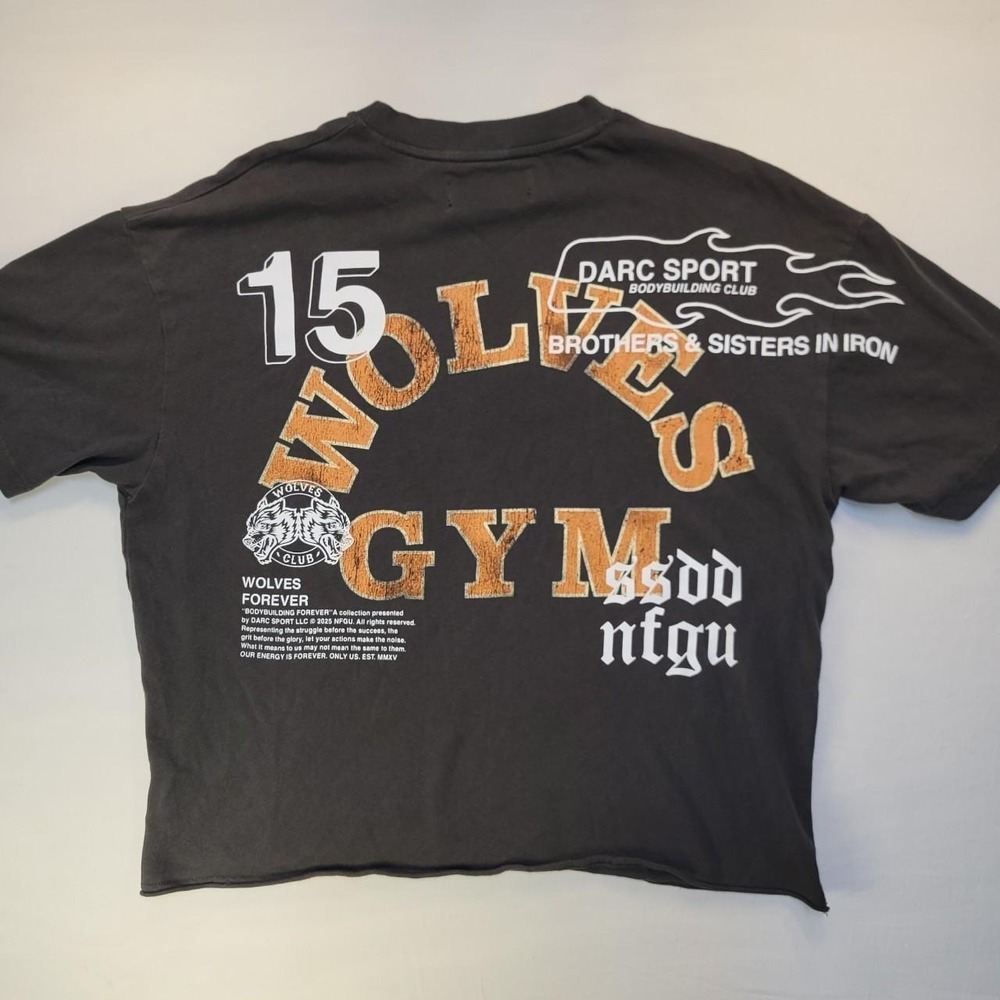 Darc Sport Wolves Gym Bodybuilding Club Limited Edition Gray T-Shirt Medium